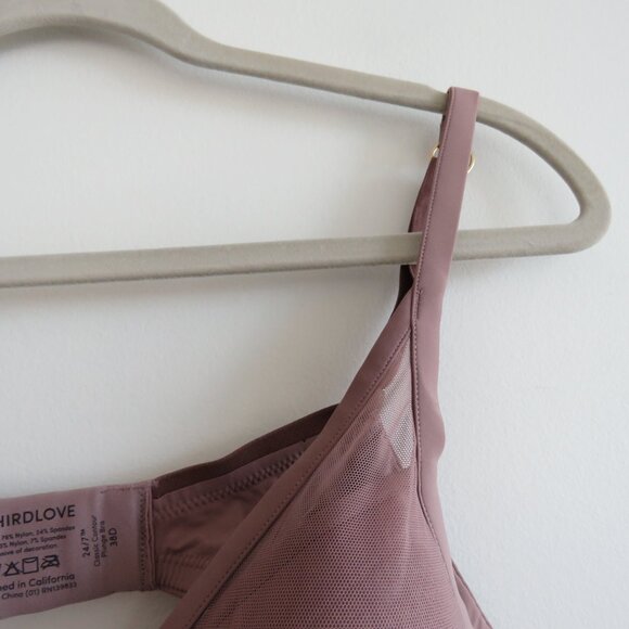 THIRDLOVE 24/7 Classic Contour Plunge Bra in Twighlight - Size 38D - Picture 3 of 14